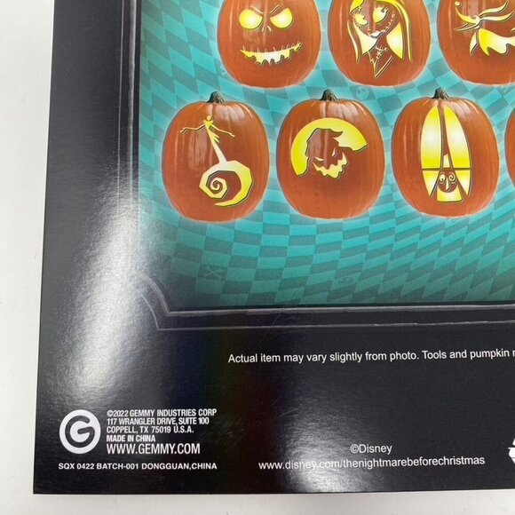 Disney The Nightmare Before Christmas Pumpkin Stencil 7 Patterns Book Halloween - Picture 4 of 5